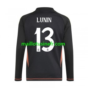 Maillot de Foot Real Madrid Andriy Lunin 13 Extérieur Gardien 2024-25 Manches Longues